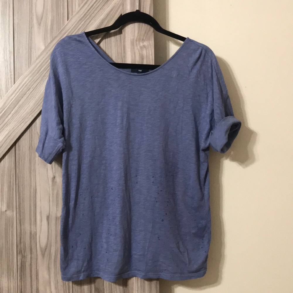 casual blue top